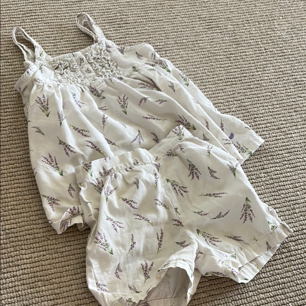 Floral Print Girl’s Sleepwear Set